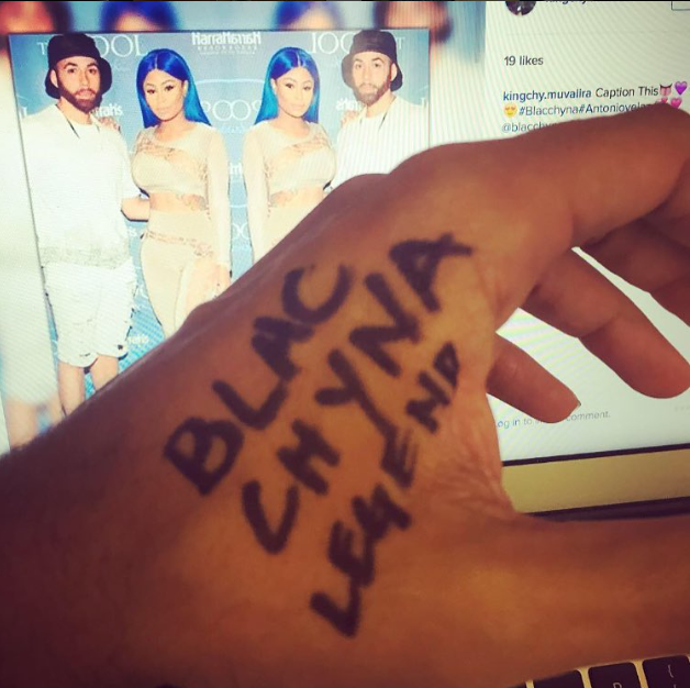 Futures Babymama Clowns Blac Chyna For Getting His Name Tattooed On Her  Hand  Information Nigeria