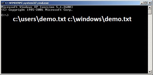 3) Copy A File : To copy file use COPY command.In the figure demo.txt ...