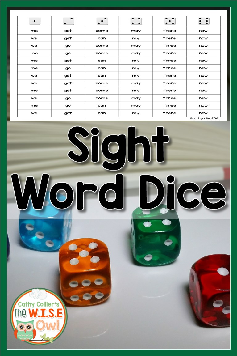 Sight Word Dice...Rollin' into Reading Fluency | The W.I.S.E. Owl