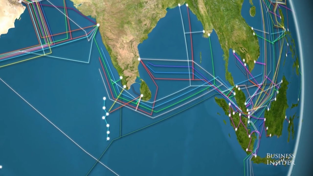 Submarine Cables මුහුද දිගේ අන්තර්ජාලය එන හැටි