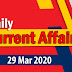 Kerala PSC Daily Malayalam Current Affairs 29 Mar 2020