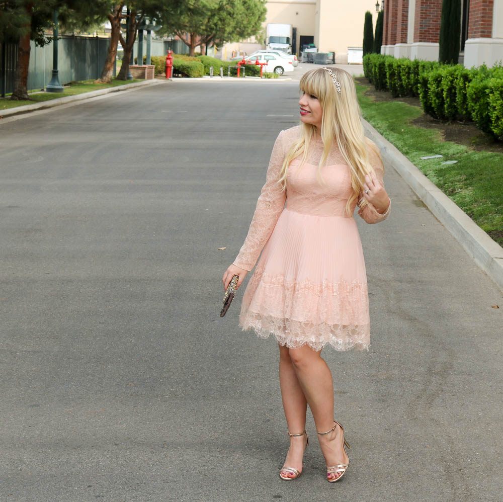 Blush Lace Dress Lizzie in Lace