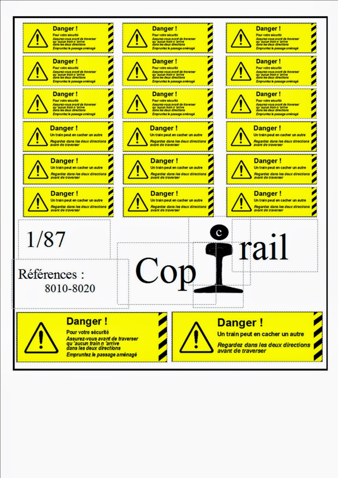 2 Plaques De Signalisation « GARE » échelle HO 1/87 – Accessoires Pour Réseau De Trains Miniatures
