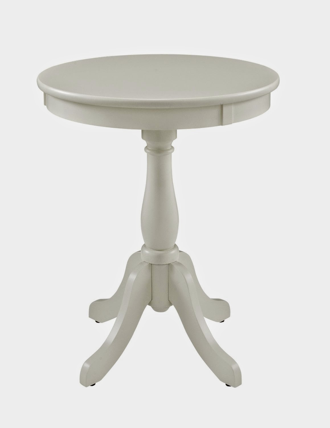 Round End Table Accent White Round End Table