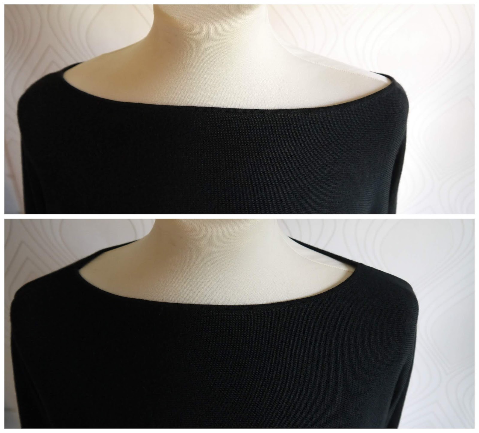 Refashion Coop Resizing a slash neck....