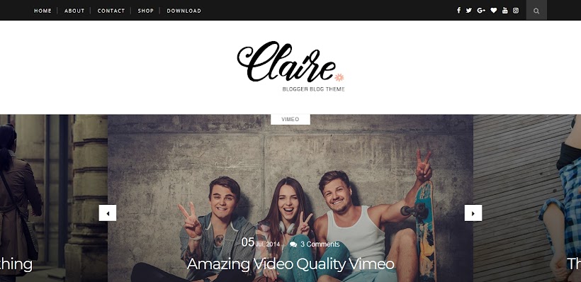 Claire Free Blogger Template