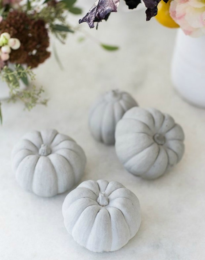 DIY Calabazas de cemento