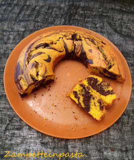 Ciambella alla zucca variegata al cacao - Dolce con la zucca