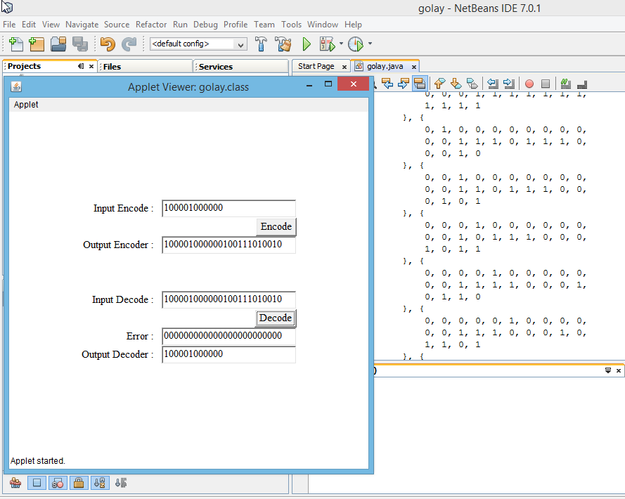 iqbalbackup Golay Code