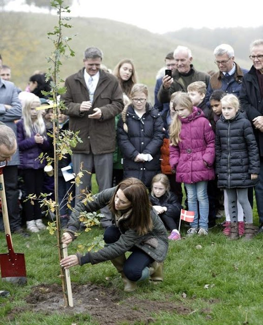 Crown Princess Mary of Denmark launched of the Tree Planting campaign - "Genplant Planetent" at the Nature Center in Herstedhøje