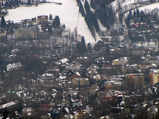 Zakopane. Zbliżenie na okolice Nawsia.