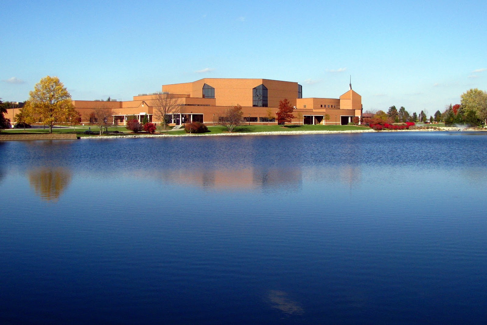 visible gratitude joy dare Day 296 Cedar Lake and Brick Buildings
