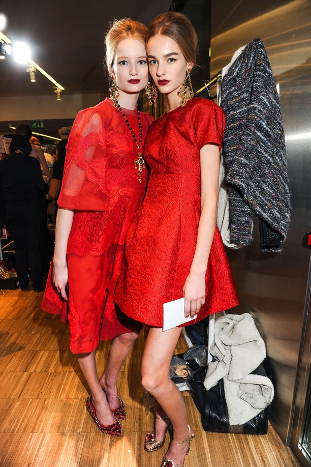 Backstage At Dolce & Gabbana F/W 2013 - Jillian Eversole