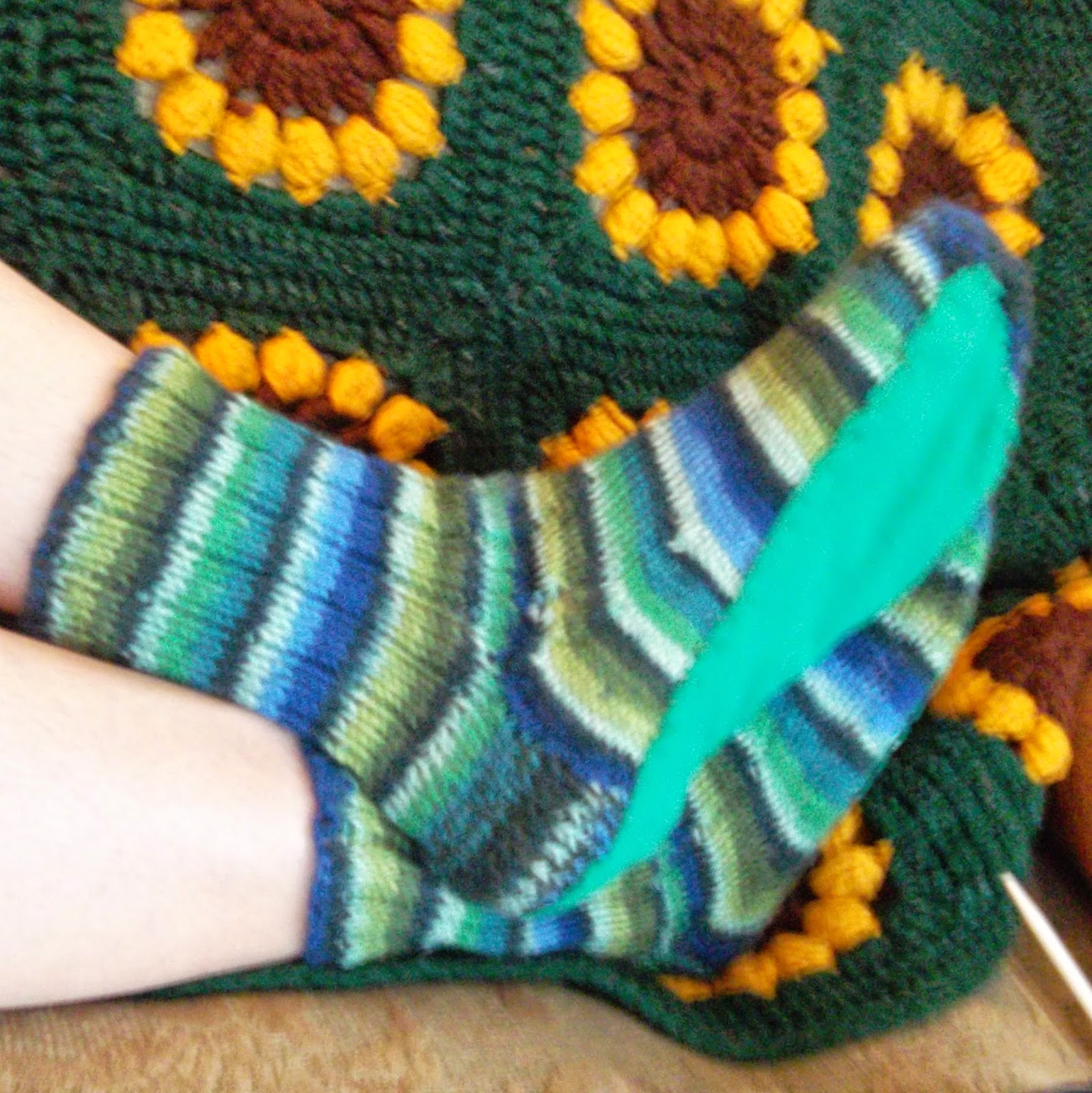 CynthiaParkhill Selfstriping socks with reinforced soles