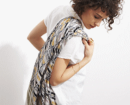 Foulard kaki/beige Mii