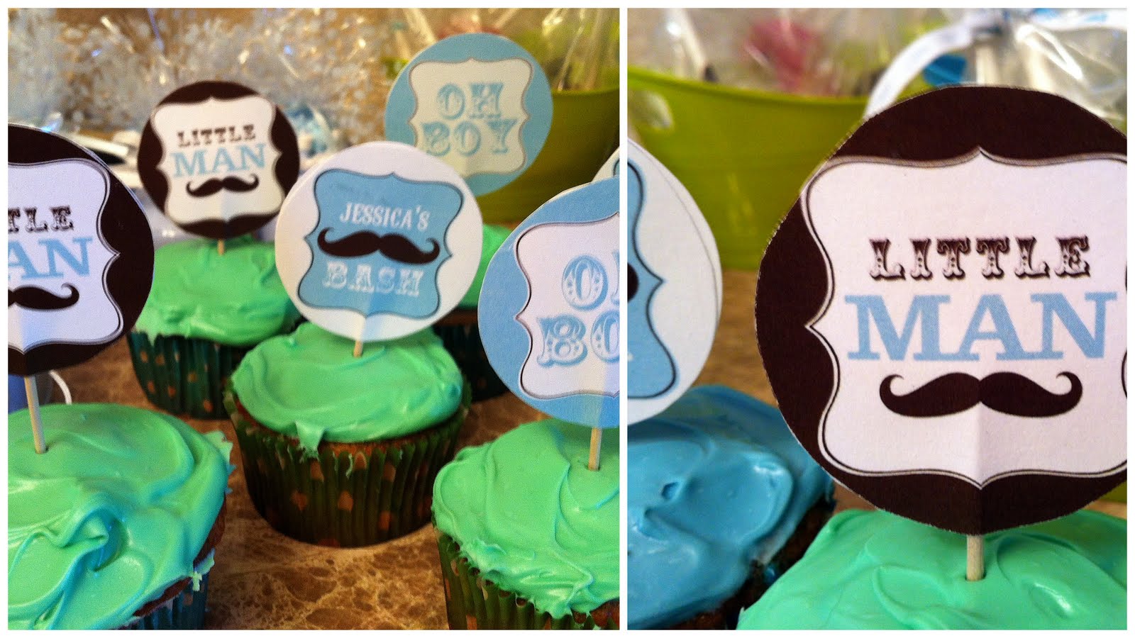 {Amy & Grant} Baby Shower Mustache Bash Theme
