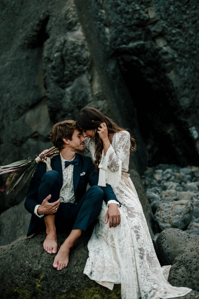 immacle vestido boho bohemio boda playa rocas salvaje ideas