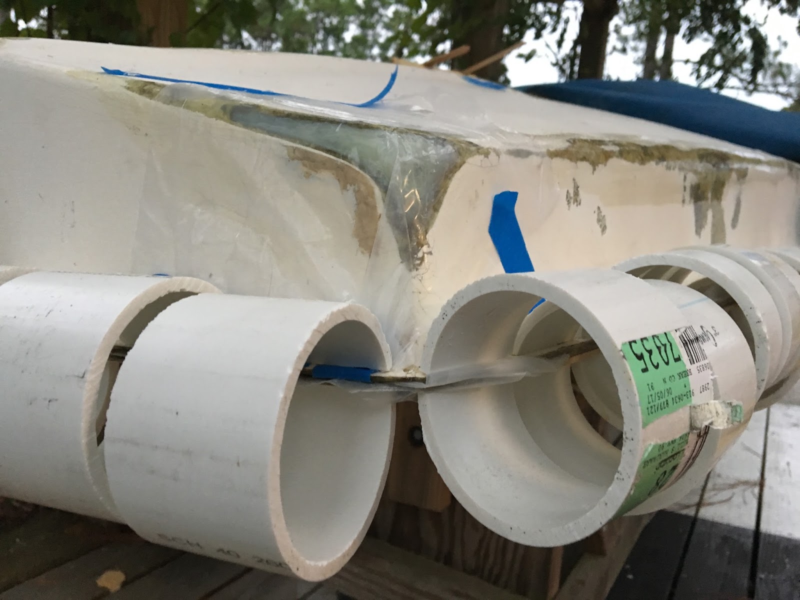 Small Boat Restoration PVC Clamps