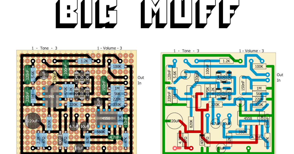 Perf and PCB Effects Layouts: Electro Harmonix '77 OpAmp Big Muff