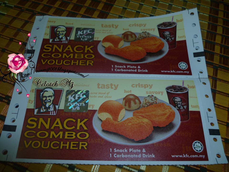 Snack Combo Voucher dari KFC CeLoteh MJ