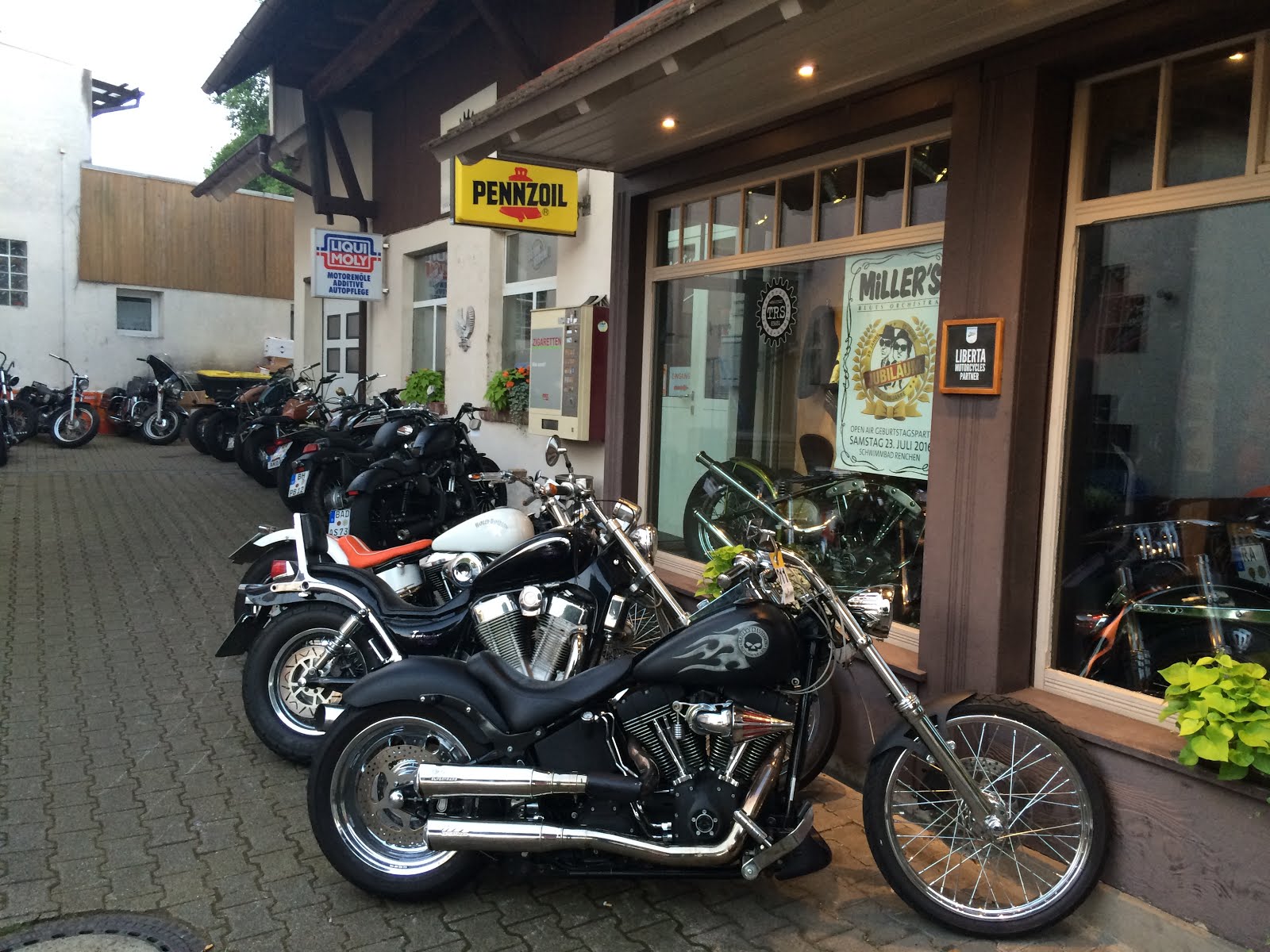 Harley dealer in town kept all out over night