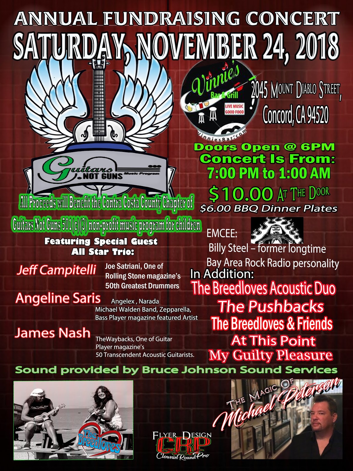 Guitars Not Guns, Inc. California Events & Classes