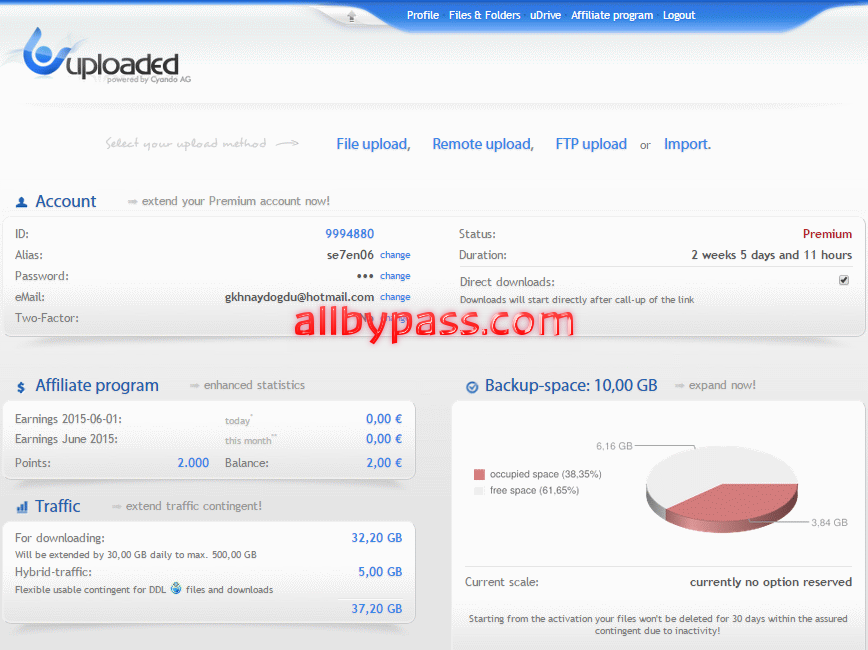 uploaded premium account uploaded premium account