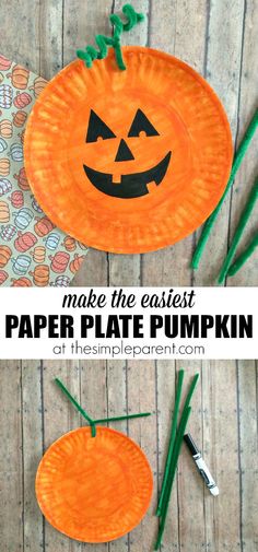 Paper plate Halloween Pumpkin Paper plate Halloween Pumpkin