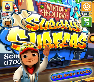 A banner for the review of Subway Surfers - a free running game for Android and iOS tablets and smartphones