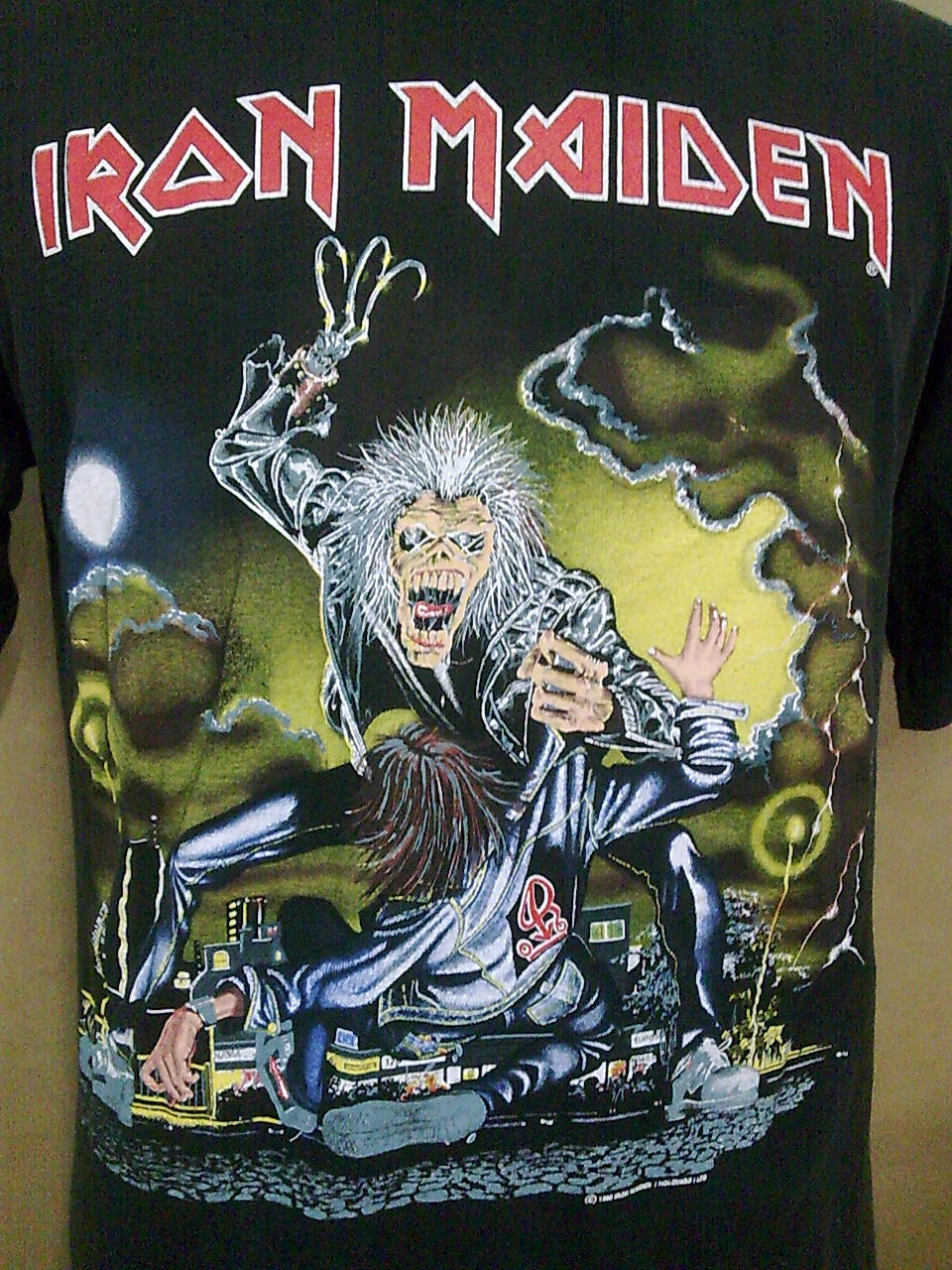 Sweatshirt Iron Maiden Vintage - Tournée 'No Prayer On The Road' 1990 - Taille XL - Noir