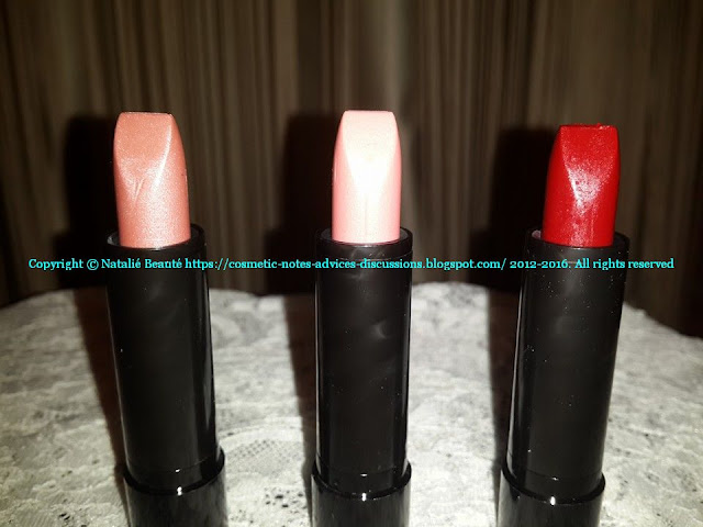 PURE COLOUR LIPSTICK - SILVER PINK, NUDE PINK, RADIANT RED ORIFLAME NATALIE BEAUTE REVIEW AND PHOTOS