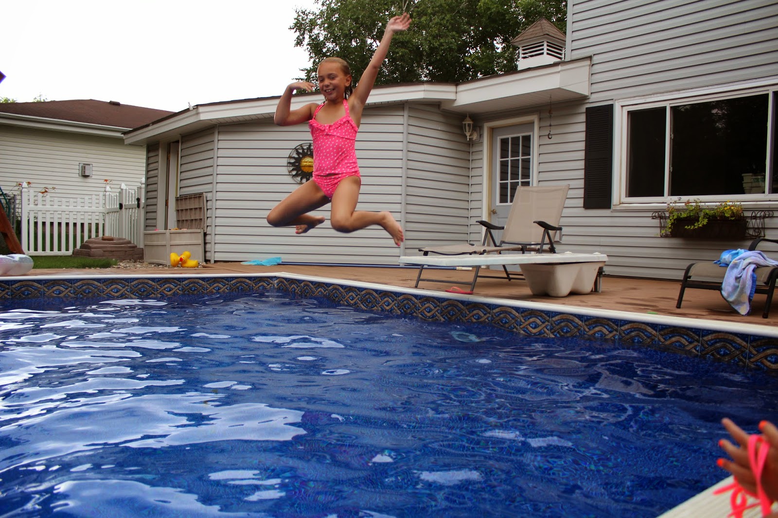 Little Girl Diving Board