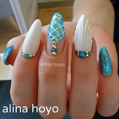 ✘ 27+ Amazing Mermaid Inspired Nails Tutorial To Try On The Beach The most popular trend in the nails on this summer is Mermaid Nails ✘ 27+ Amazing Mermaid Inspired Nails Tutorial To Try On The Beach