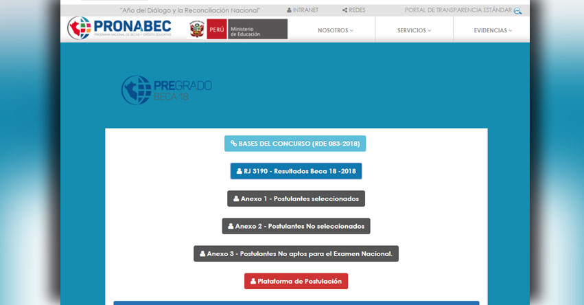 BECA 18: Resultados Examen Nacional (01 Junio) Concurso de Becas 2018 - PRONABEC - www.pronabec.gob.pe BECA 18: Resultados Examen Nacional (01 Junio) Concurso de Becas 2018 - PRONABEC - www.pronabec.gob.pe