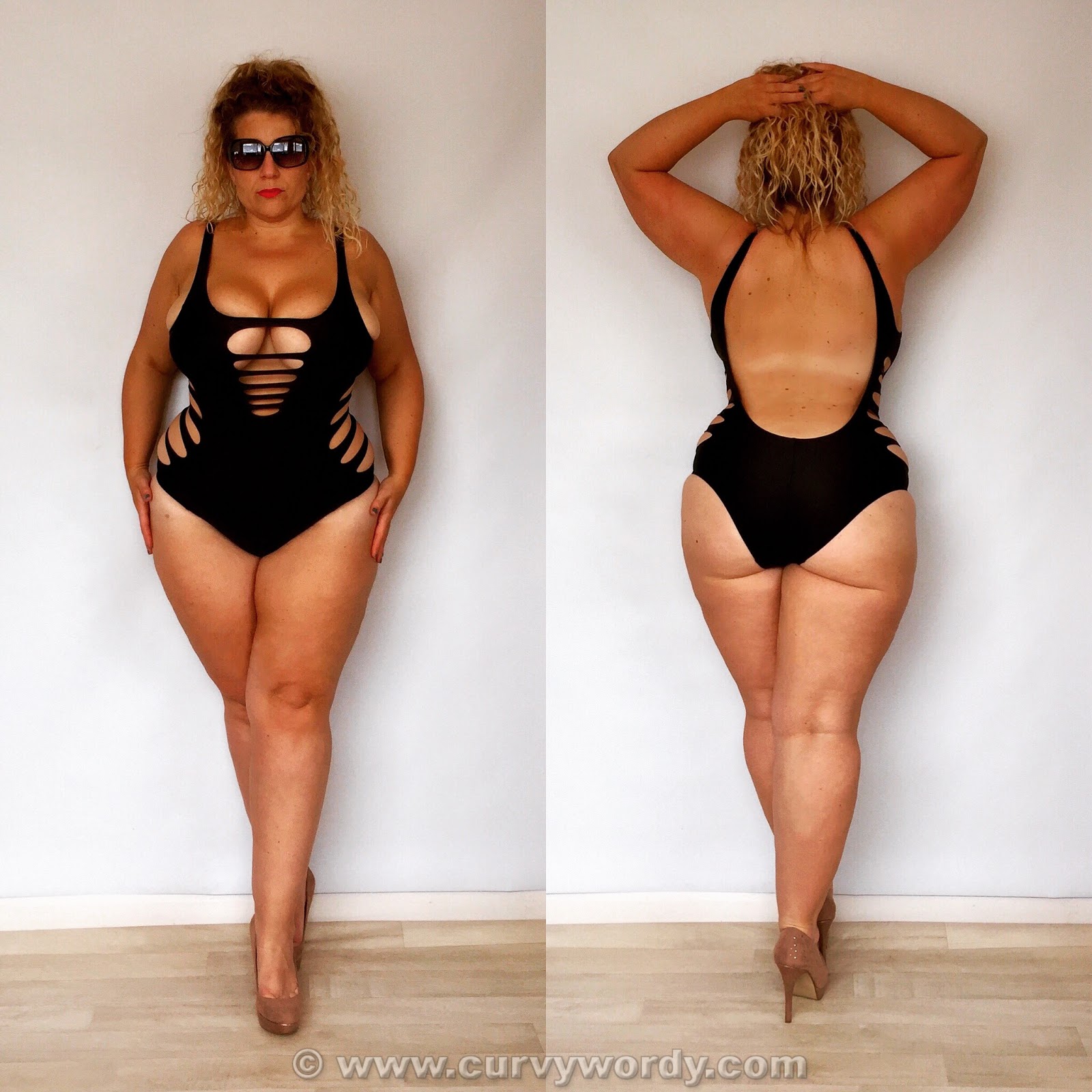 New Look Caged Scoop Back Swimsuit