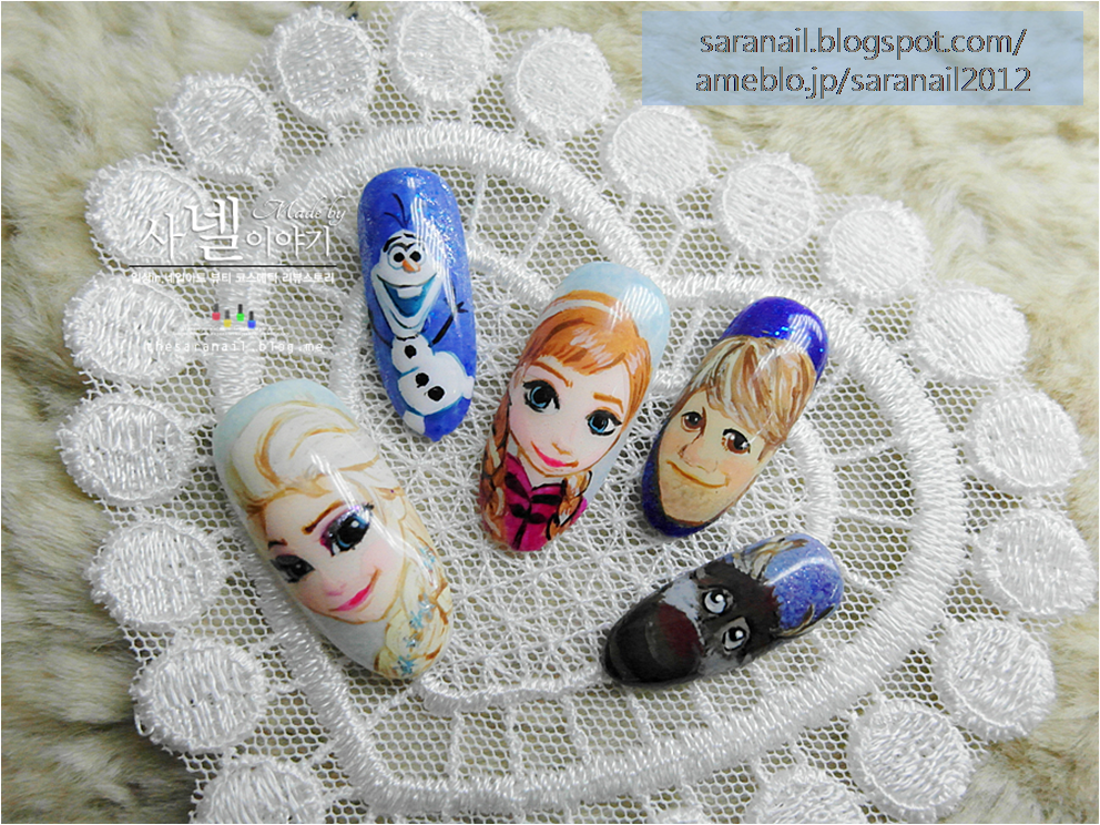 SARA NAIL: Frozen Nail Art/ Anna/ Elsa/ Olaf/ Kristoff/ Sven/ Frozen ...
