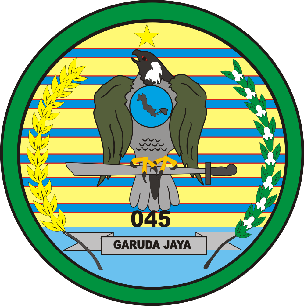 Logo Komando Resort Militer Korem 045 Garuda  Jaya 