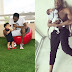D'banj And His Son Walking Past His Swimming Pool & Fan's Warning (Pictures)