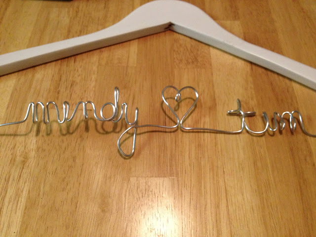 DIY Personalized Wedding Gown Hanger {Budget Fairy Tale}