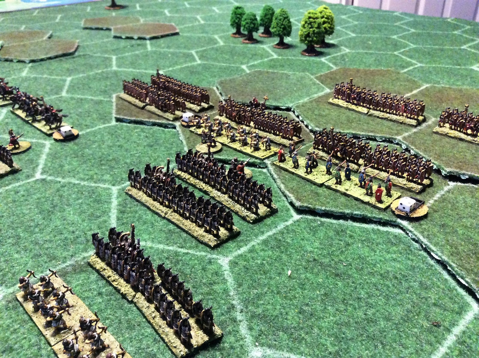 The Northumbrian Wargamer. Caesar Vs Pompey campaign.The first battle