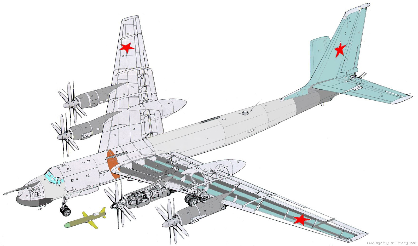 Ту 95 мс чертежи - 85 фото