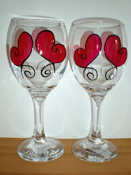 glass painting designs easy glasses hand flannery christine paint doves idea
