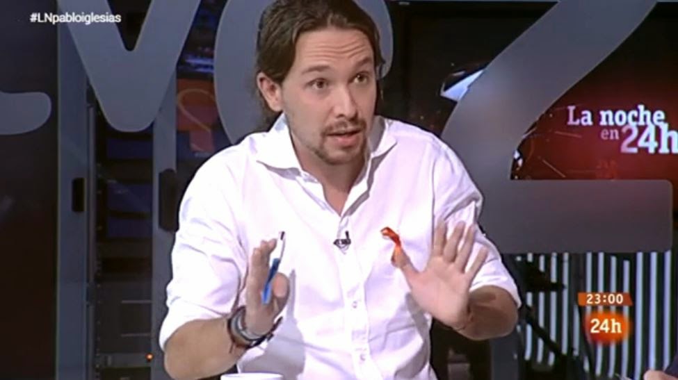 El líder de Podemos, en el canal 24 horas de Televisión Española, TVE