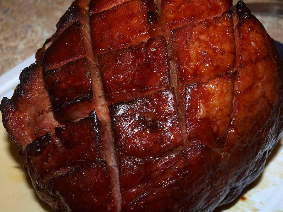 Pellet Smoker Cooking My Kahs Easter Ham