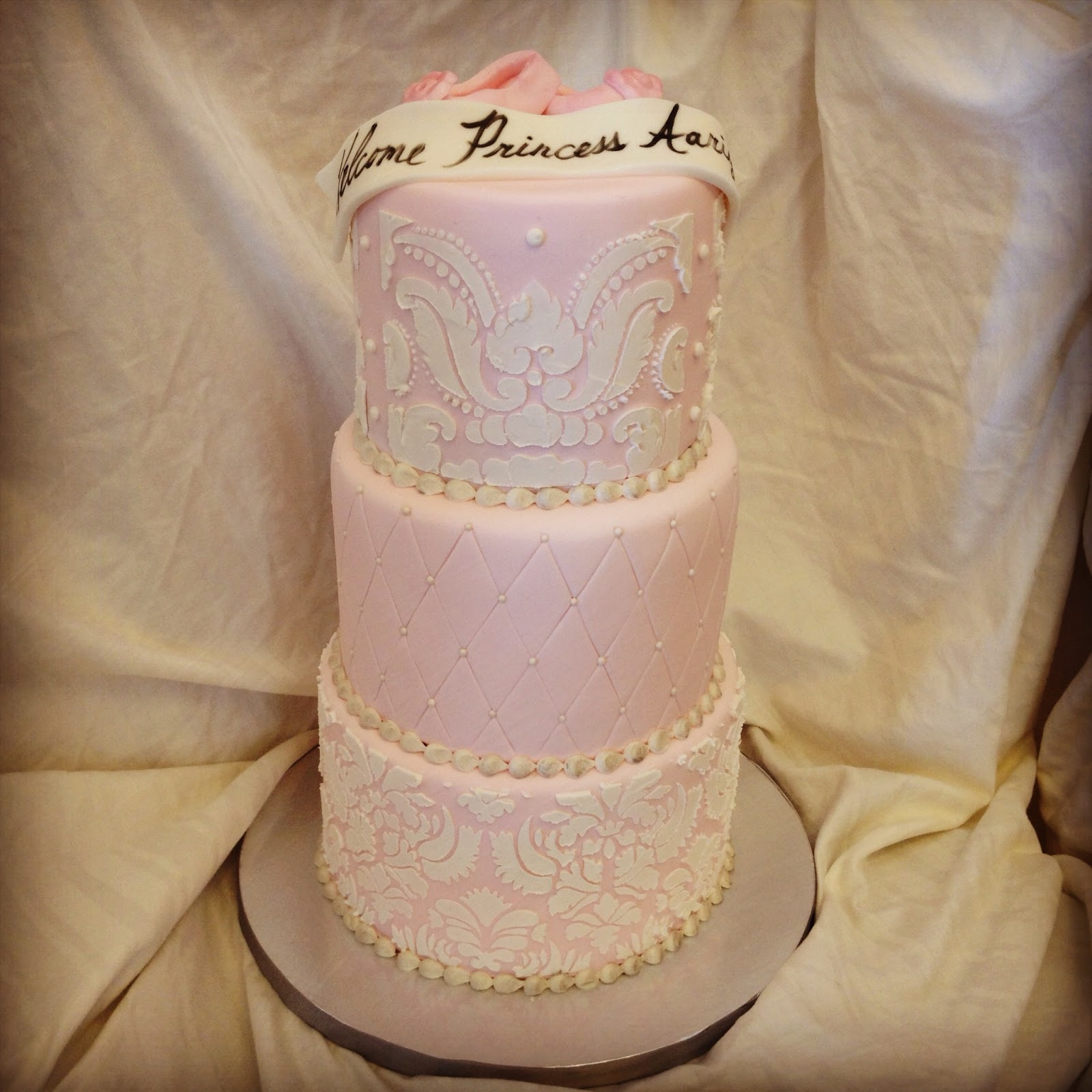 Sweets by Sokuntea Elegant Baby Shower Cake