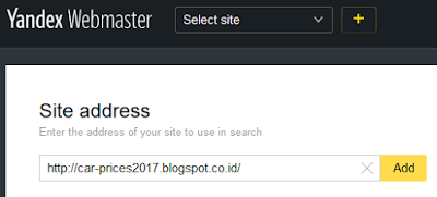 Mendaftarkan Blog keYandex Webmaster1