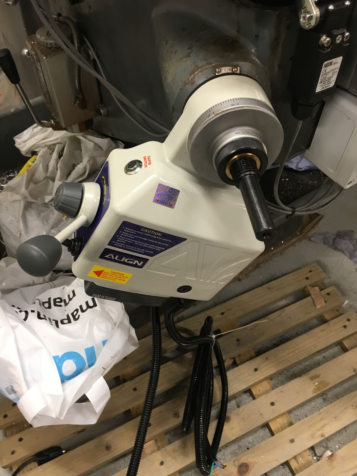 The Mighty Shiz Align power feed for Bridgeport knee