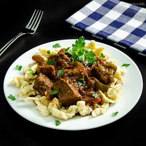 Kitchen Riffs Hungarian Beef Paprika Stew