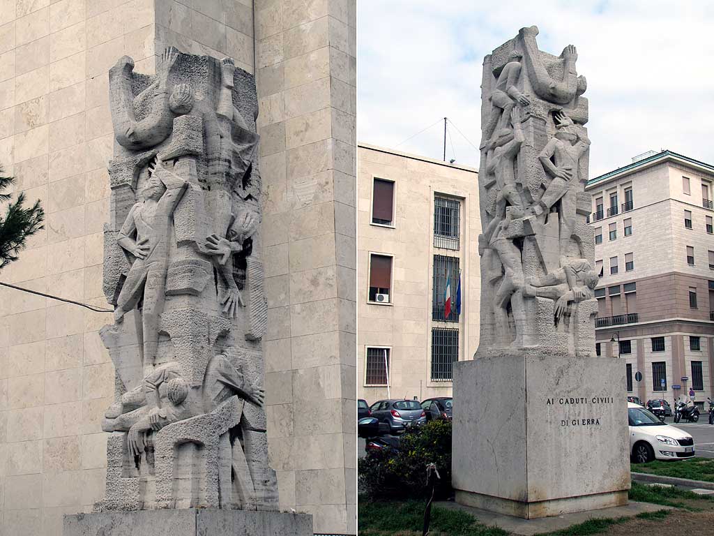 Monument to civilian victims of war, by Dino Bovecchi, via Fiume, Livorno
