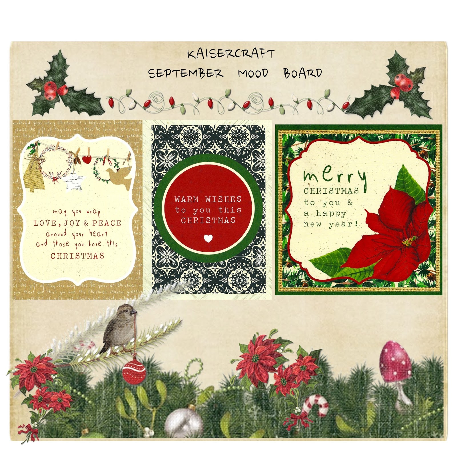 Time to Create Kaisercraft September Mood Board Challenge